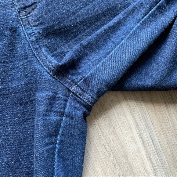 Anthropologie Essential Trouser Dark Chambray Denim Wide Leg - Picture 12 of 12